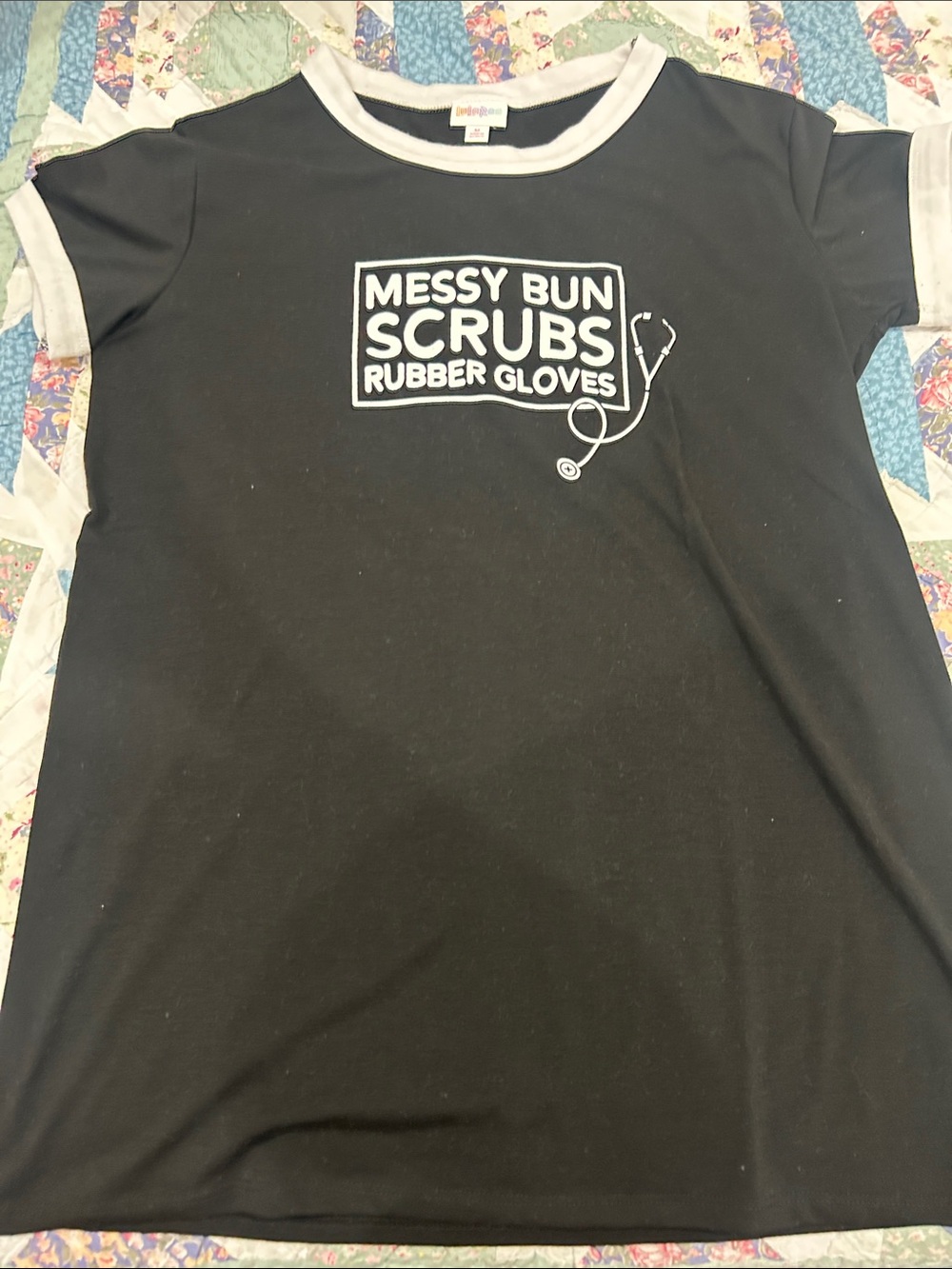 LuLaRoe Black and White Graphic TShirt